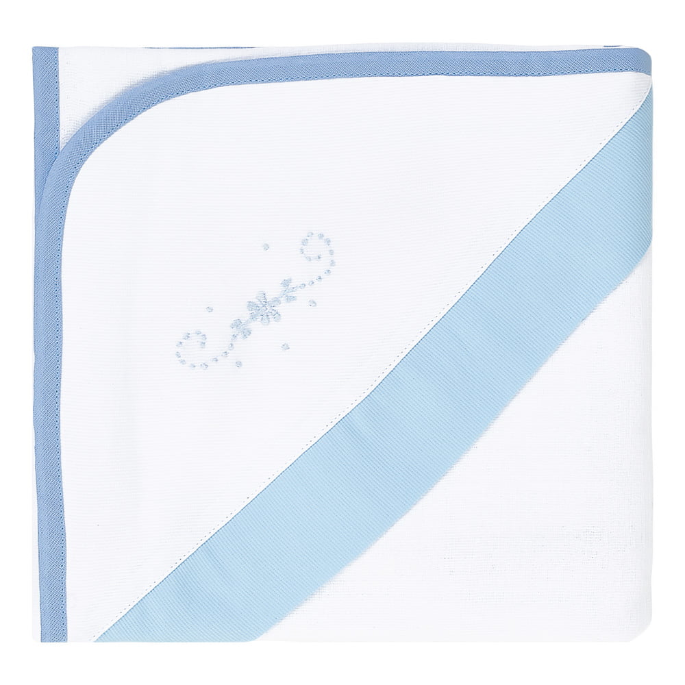 Toalha de Banho com Capuz Arabesco Azul
