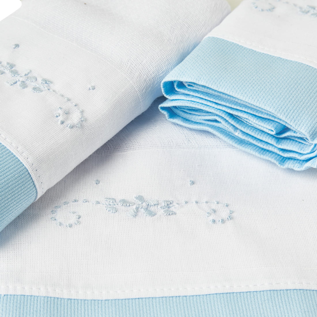 Kit Fralda Arabesco Azul