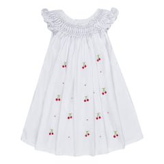 Vestido casinha de abelha Branco Cerejinha