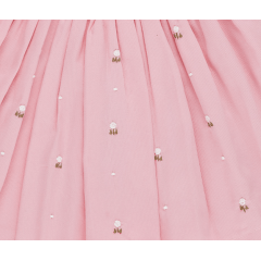 Vestido Casinha de Abelha Rosa com Branco 