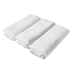 Kit Fralda Poá Branco 