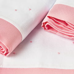 Kit Fralda Poá Rosa
