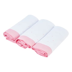Kit Fralda Poá Rosa