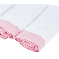 Kit Fralda Poá Rosa